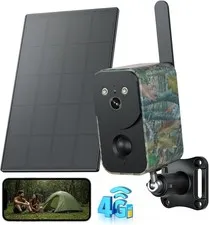 4G Cellular Solar Security Camera Outdoor Wireless 10000mAh Battery | No WiFi Ca