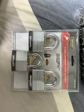 Defiant 3-Pack 50mm Laminated Steel Padlocks Keyed Alike, Silver, 3 Keys