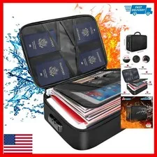 DocSafe Fireproof Document Bag with Lock - Portable Organizer