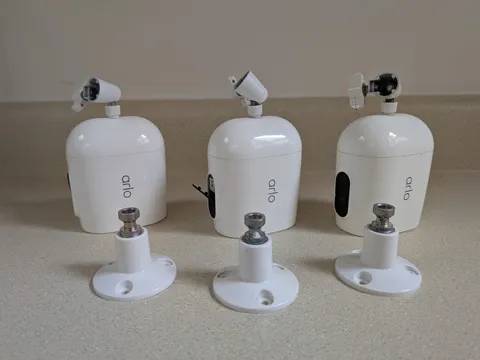 Set of 3 Arlo Essential Spotlight Camera | VMC2330 VMC2030 security siren alarm