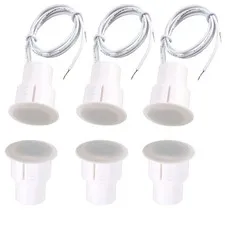 Gebildet 3sets White Iron Door Recessed Wired Security Window Door Contact Se...