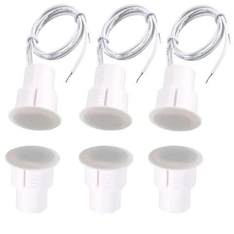 Gebildet 3sets White Iron Door Recessed Wired Security Window Door Contact Se...