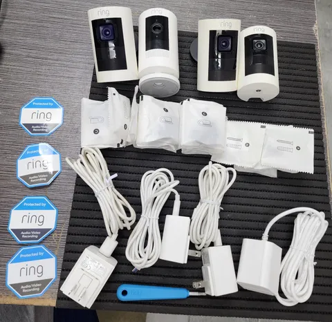 4 Ring Security Cam Set (1 Outdoor & 3 Indoor/Outdoor) B0C5QRZ47P 8SS1E8-WEN0