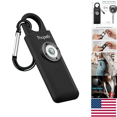 Lightweight Self Defense Keychain Alarm for Women and Kids – 3-