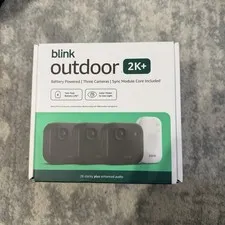 BLINK OUTDOOR 2K+ WIRELESS BLACK SECURITY CAMERA 3 CAMERA SYSTEM NEW