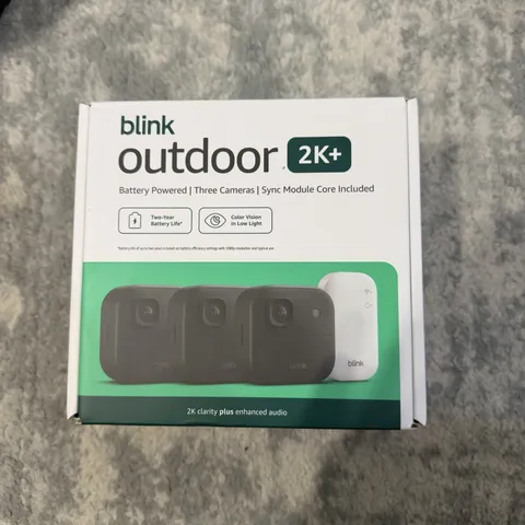 BLINK OUTDOOR 2K+ WIRELESS BLACK SECURITY CAMERA 3 CAMERA SYSTEM NEW