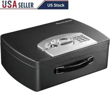 Portable Steel Safe Box W/ Digital Keypad Lock Money Passport & Valuables New