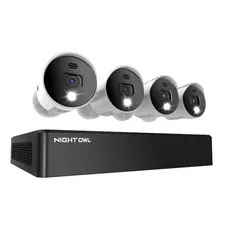 Night Owl 8 Channel 4K 1TB DVR with 4 Wired Cameras Security Surveillance System