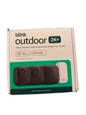 NEW 3 PACK Blink Outdoor 2K+ Wireless Security BLACK CAMERAS W/ SYNC CORE MODULE