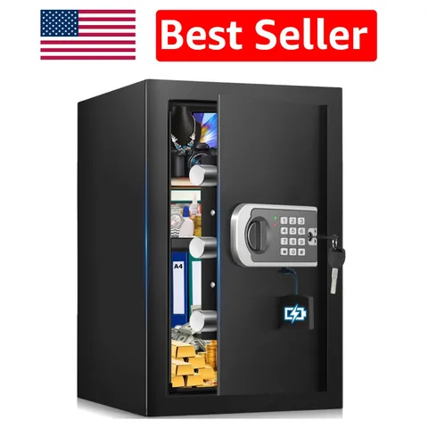 Digital Safety Box 16.54” Tall - Programmable Keypad with Anti-Theft Features