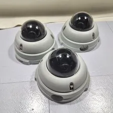 (3) Axis 225FD  Dome Network IP POE Web Surveillance Security Camera
