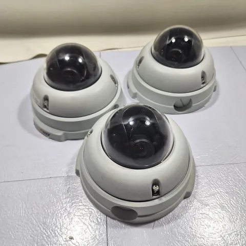 (3) Axis 225FD  Dome Network IP POE Web Surveillance Security Camera