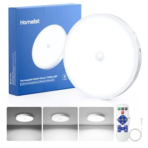Homelist 2026 New 12000mAh Rechargeable 1 Pack, 12000mAh-6500K Cool White