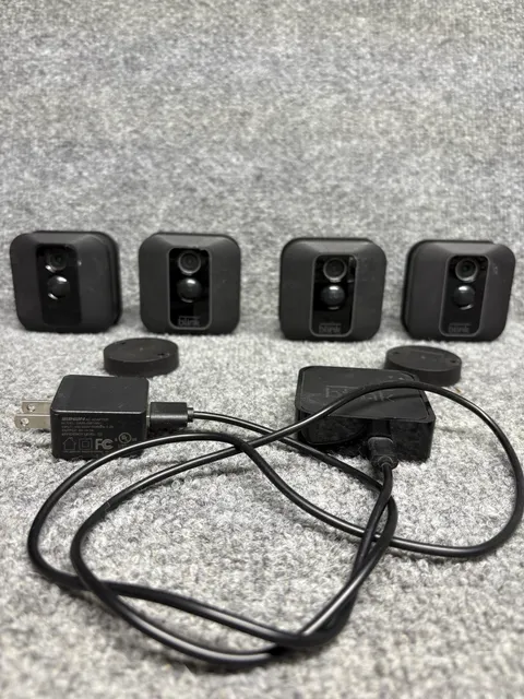 Lot of 4 BLINK BSM00203U Wireless IP Security Cameras Black Untested As Is