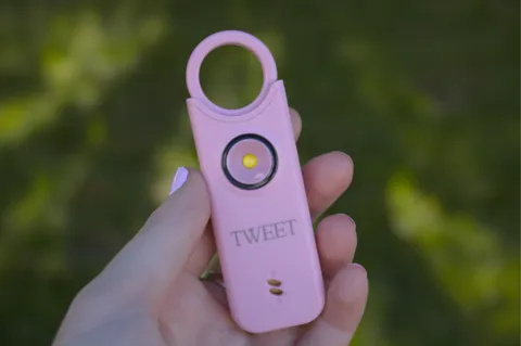 TWEET Loudest Safety Keychain Alarm For Self Defense! 