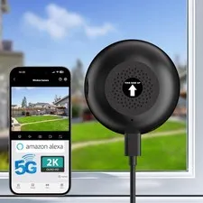 2K Window Camera, 5G & 2.4GHz WiFi Indoor Dome Camera for Home Security w/Ful...