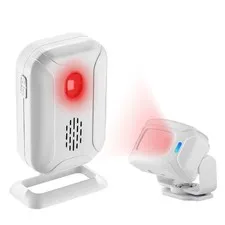 Wireless Infrared Sensor Welcome Doorbell Alarm System-Home & Office US Standard