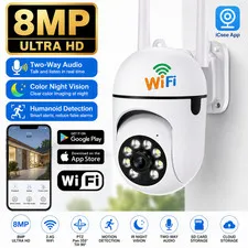 8MP WiFi PTZ Security Camera IR Night Vision Motion Detection 2.4G