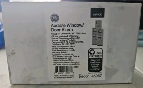 GE Personal Security Window/Door Alarm, Battery Operated, 5- Pack, 45987