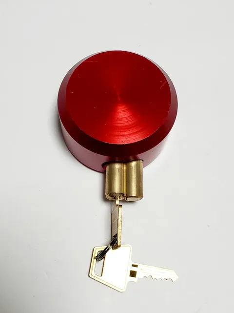 Aluminum Red Hidden Shackle Puck Lock Heavy Duty Security Padlock