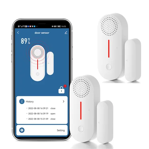 WiFi Door Window Sensor Alarm: Smart Door Sensor, Magnetic Contact Sensor Wir...