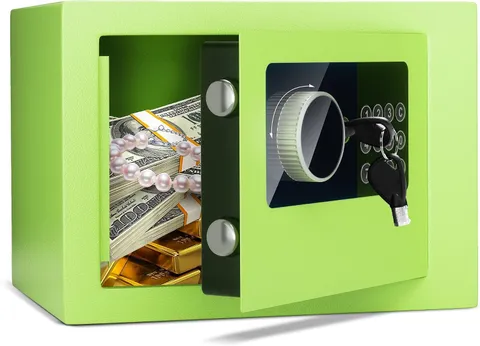 Caja fuerte digital acero teclado seguridad joyas dinero oficina hotel verde