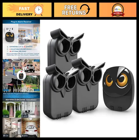 Long Range Driveway Alarm - 1/2 Mile Motion Sensor System with 3 Sensors & 1 Rec