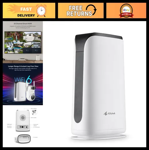 10CH WiFi 6 NVR Network Video Recorder for Wireless Security Camera System
