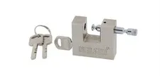 50mm Steel Shutter Padlock Heavy Duty Container Lock Rotating Bolt 3 Keys