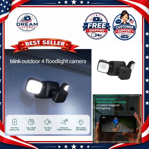 Blink Outdoor 4 Floodlight Camera 1080p HD Wi-Fi Motion Detection