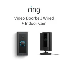 All-New  Indoor Cam, Black with  Video Doorbell Wired