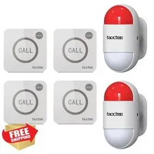 TaoTronics Panic Button Alarm, Remote Control, Sound/Light Siren, Elderly/Hom...