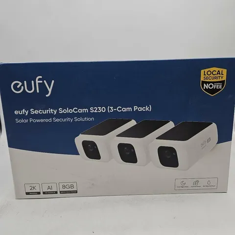 3 Pack Eufy SoloCam S230 2K Outdoor Solar Wireless Security Cameras