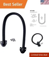 18" Electrified Door Loop for Secure Power Transfer | Black Steel Conduit
