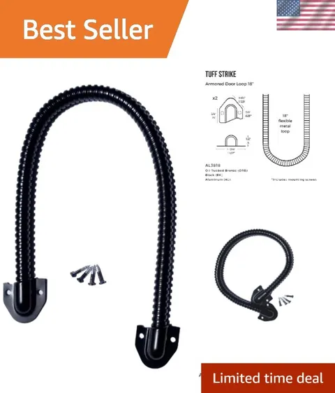 18" Electrified Door Loop for Secure Power Transfer | Black Steel Conduit