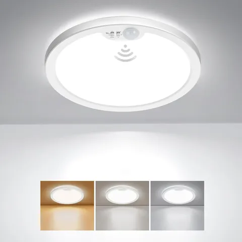 BLNAN Motion Sensor Ceiling Light Wired, 8.7 Inch 3000K 8.7inch-1pack, White