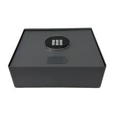 Digital Hotel Safe Box with Electronic Keypad Lock, Gray, Open Top Design, Ba...