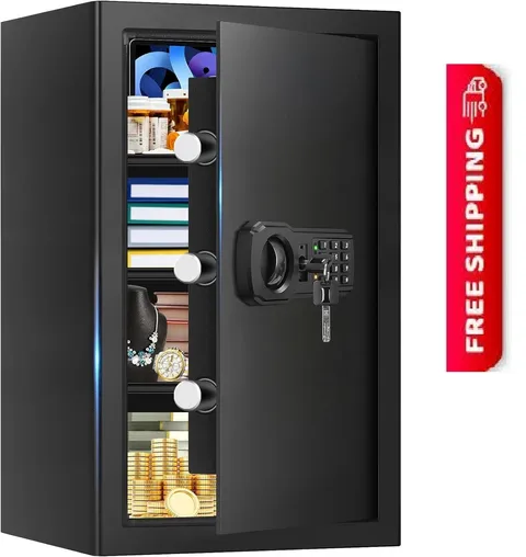 5.2 Cuft Large Safes Fire Waterproof, Security Fire Safe Box for Home with Progr