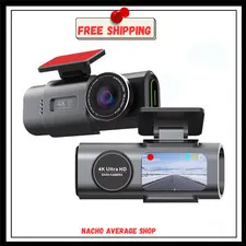 4K UHD Dash Cam Car DVR Night Vision WiFi GPS 24H Parking Recorder Cam