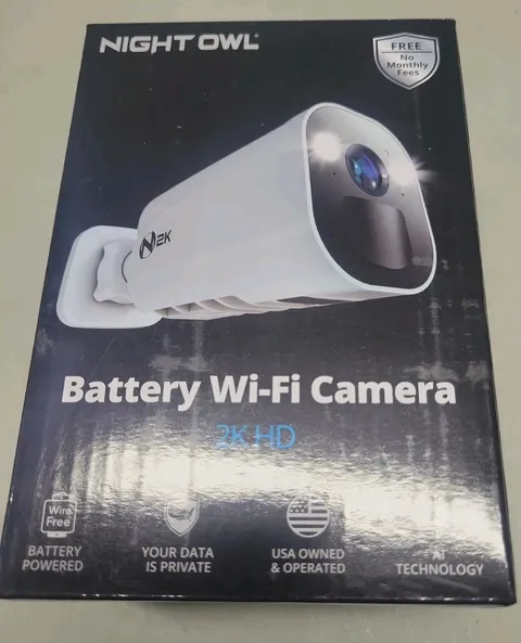 Night Owl WM-CAM-BWNIP4-BU No-Wire (Battery) 2K Spotlight Camera  2-Way Audio