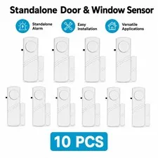 10PCS Home Safety Burglar Alarm Wireless Detector Security Door Window Sensor