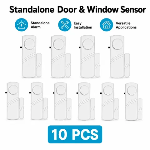 10PCS Home Safety Burglar Alarm Wireless Detector Security Door Window Sensor
