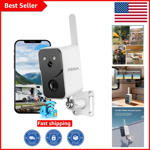 Battery-Powered 4G Security Camera with HD Night Vision & Smart Alerts -