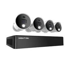 NEW Night Owl 8 Channel 4K Bluetooth DVR w/ 1TB Hard Drive & 4 Wired UHD Cameras