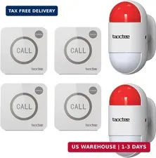Panic Button Alarm for House Remote Control Office Siren Alarm System Sound & Li