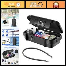 Portable Safe Box with Code - Waterproof Anti-Theft Travel Security Case, Lock B