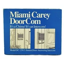 Miami-Carey Intercom Chime Door DC-250 2-Station Door-Answering Com VTG SEALED