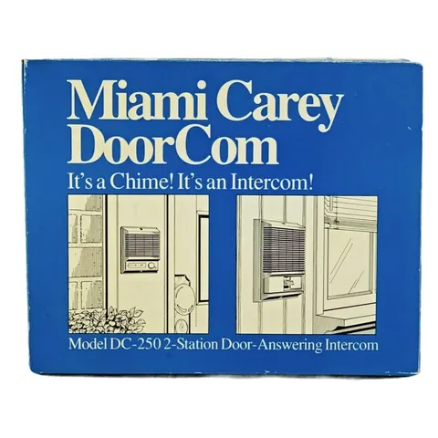 Miami-Carey Intercom Chime Door DC-250 2-Station Door-Answering Com VTG SEALED