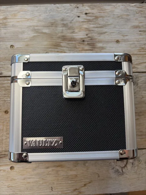 Vaultz Tactical Black Square Locking Storage Box with Keys