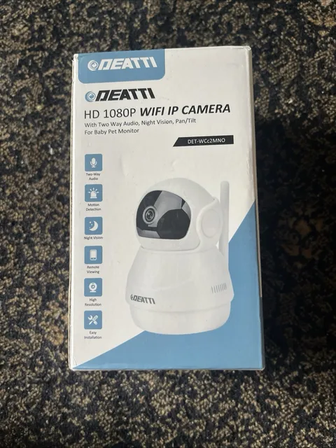 Deatti Security Camera, 1080P HD, PTZ, Cloud, Night, WiFi Indoor